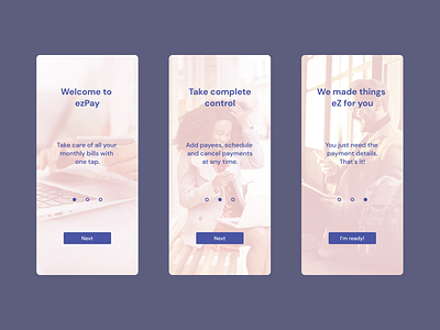 Onboarding Screens - Banking App app design copy design figma mobile app onboarding onboarding screen product design ui components ui design ux design