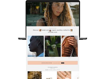 Lisa Fletcher Jewellery Website Design shopify squarespace ui ux web web design website website design