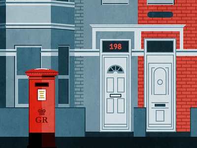 Old Blighty 2 box design england great britain illustration illustrator mail post uk united kingdom vector