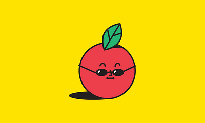 Apple boy character illustration illustrator