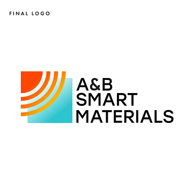 A&B Smart Materials - logo design branding cleantech cleantech logo design gradient gradient logo graphic design logo logo design modern logo solar panels startup typography vector