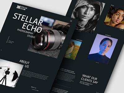 Stellar Echo - Photography Studio Website agency design designagency inspiration project ui ux website websitedesign