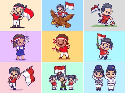 DIRGAHAYU INDONESIA 78 🇮🇩🎉 17 august bird ceremony character costume cute event flag garuda hari kemerdekaan hut ri icon illustration independence day indonesia indonesia independence day kids logo soccer