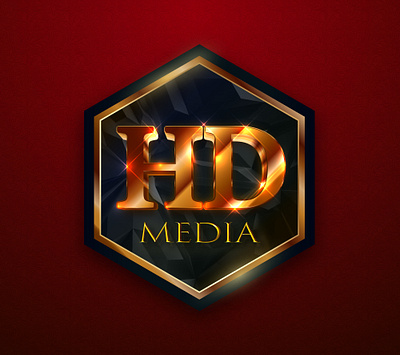 HD Media art branding graphic design logo