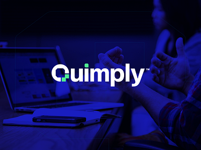 Quimply branding character consulting data design graphic design icon information it logo logomark symbol vector wordmark