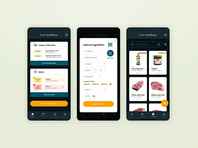 Ingredients Inventory App Design mobile design ui