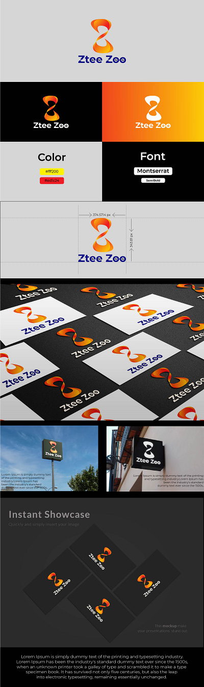 Ztee Zoo best logo branding colorful logo creative logo graphic design lettermark logo logo logo branding logo design logo with gradiant modern logo vector z z logo