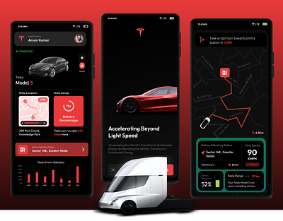 Tesla app| UI design app branding design graphic design icon illustration logo logo design ui ui design ui designing uiux design