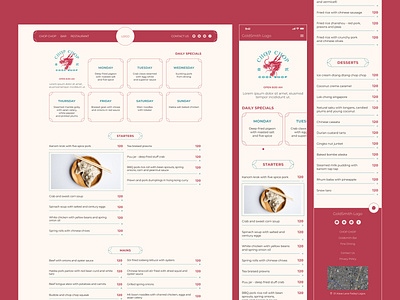 Chinese restaurant - Digital menu branding design food graphic design menu restaurant ui ux