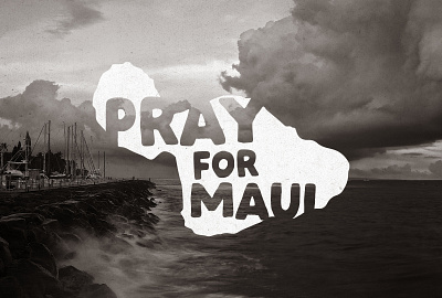 Pray for Maui hawaii logo maui