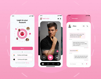 Dating apps ui design design graphic design mobile app ui ui designer ui desugn uiux ux ux design ux designer website