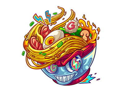Ramen Go! art branding cartoon characterdesign design drawing fanart food illustration ramen