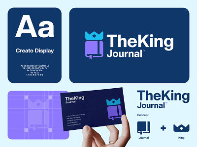 TheKing Journal Logo Concept brand branding design graphic design illustration logo motion graphics ui ux vector
