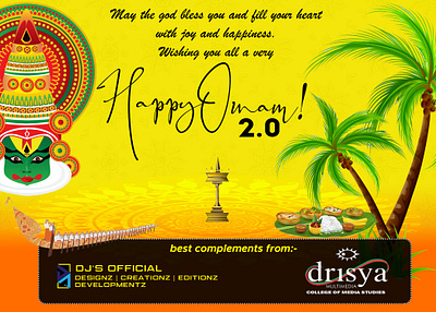 HAPPY ONAM BANNER 2020 graphic design onam