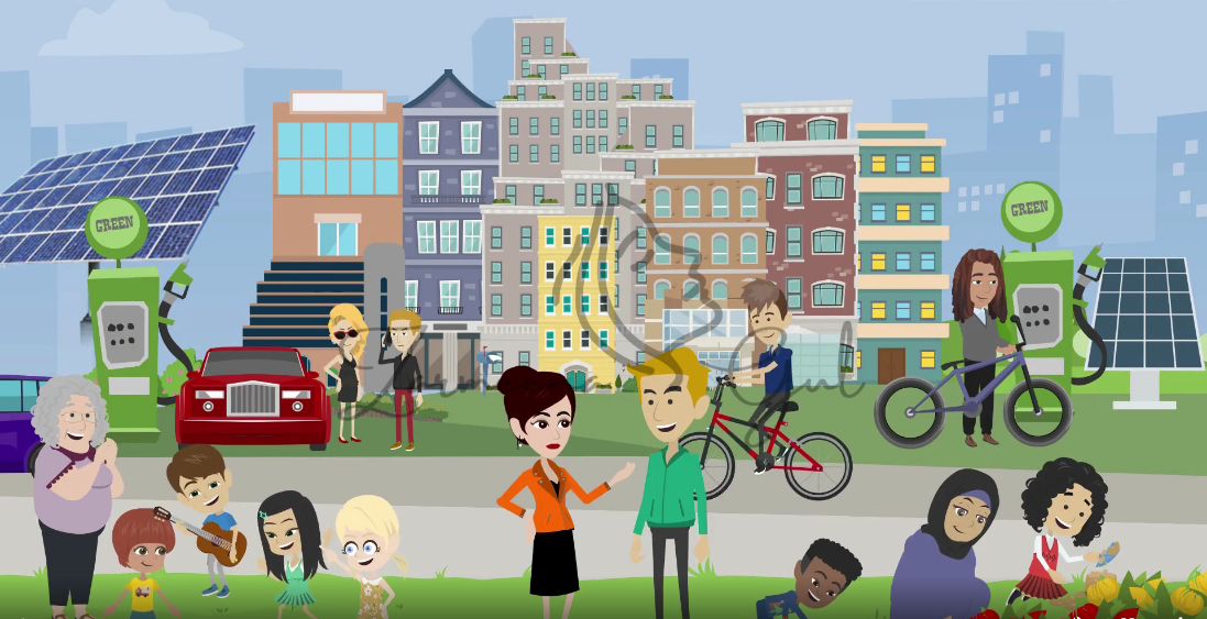 Solution Centers for Decarbonization 2d 2d animation advertising animation branding carbon cartoon center character community decarbonization design energyworld graphic design illustration motion graphics neutral solar solar energy solution