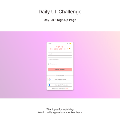 Sign Up Page dailyui design sign up signuppage ui