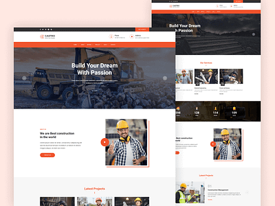 React Construction Company Website Template - Castro renovation