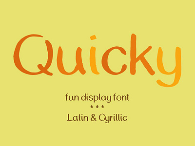 Quicky - fun handwritten font app branding design graphic design illustration logo typography ui ux vector