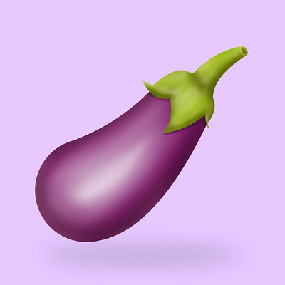 3d eggplant vegetable Illustration 3d design design element food graphic design illustration ui