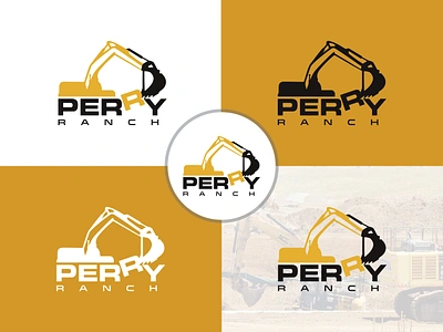 Perry Ranch - Excavator Company Logo- Excavator Logo (Unused ) app logo best logo branding branding logo corporate branding design excavator company logo excavator logo gradient logo graphic design illustration logo logo design logo mark logofolio logosia ui