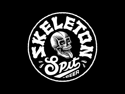 Skeleton Spit Beer | Circle Logo beer bradford bradford design brand design branding brewery brewhouse craft beer skate skeleton skeleton spit slash slash design