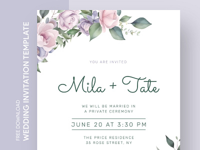 Summer Wedding Invitation Free Google Docs Template design doc docs document flower google invitation invite marriage ms nuptials print printing summer template templates wedding word