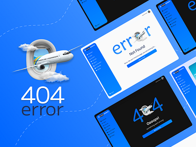 Error 404 For Airline Dashboard 404 404 error airline branding card dashboard design error error 404 graphic design typography ui ux vector
