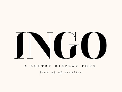 Ingo Display Font