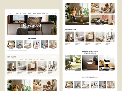 Furniture Website Design desktop ecommerce footer furniture home interiors landing page web website website design