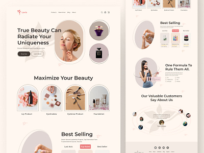 Beauty Product Landing Page aesthetics beauty e commerce beauty industry branding color palette conversion optimization interaction design mobile design navigation design product showcase responsive design typography ui design user centered design user engagement user experience user interface ux design visual design web design