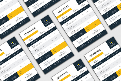 Modern business invoice template design invoice