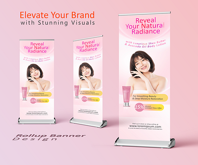 Rollup Banner Design - Skincare banner branding design graphic design rollupbanner signage skincare banner