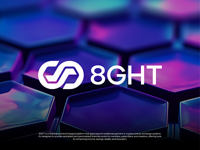 8GHT - Logo Concept 1 brand branding connection cryptocurrency cube cubes financial geometric identity infinite infinity logo logodesign loops mark payment platform symbol system tech