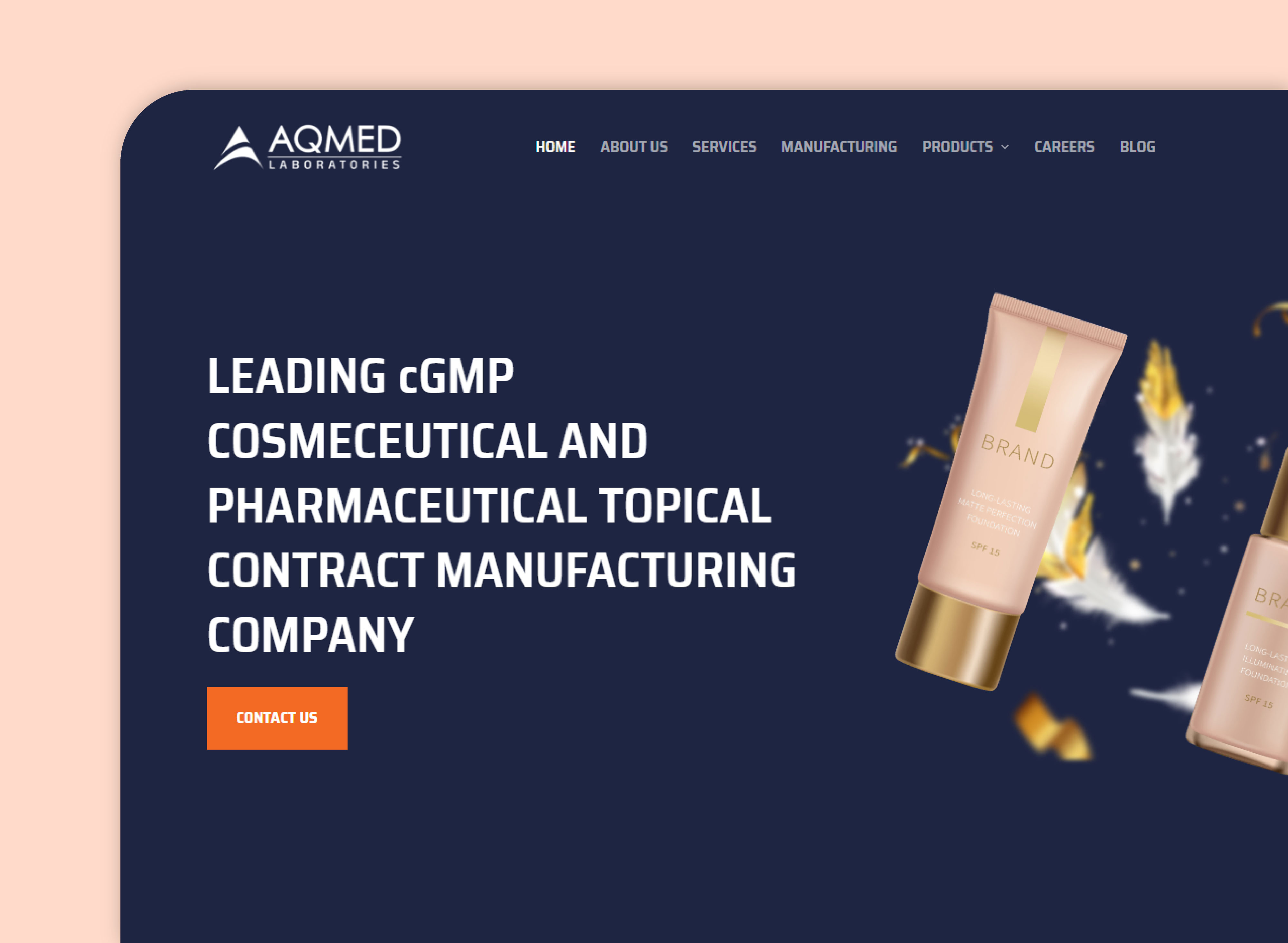 Cosmetic Manufacturing Website Design best design design design ideas graphic design modern website design ui ux web development website design website development company