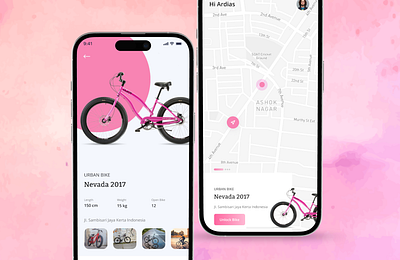 Bicycle animation app art branding design illustration logo ui ux web