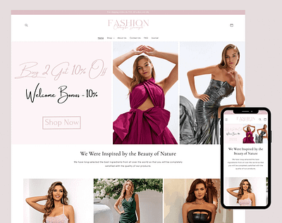 FASHION - Vibrant Shopify Women's Clothing Theme in Pure Pink De shopify