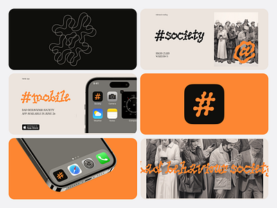 #Society Branding app app icon art direction branding grid presentation typography urban visual identity