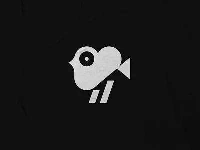 Video bird logo animal bird brand camera character emblem graphic design logo logotype mascot play retro video