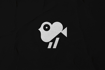 Video bird logo animal bird brand camera character emblem graphic design logo logotype mascot play retro video