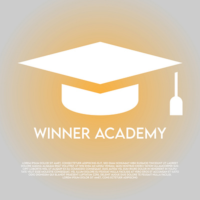 Logo Design With Illustrator academy attractive cap college crative education graphic design logo orange school simple white