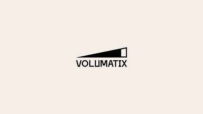 Volumatix logo black branding business company design graphic design illustration logo logofolio logotype max modern portfolio radio sound technology triangle tv vector volume