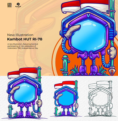 Kambot Celebrates 78th Indonesian Independence Day branding character design graphic design illustration