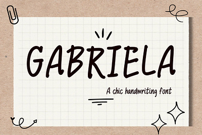 GABRIELA brand branding logo design designer font design graphic design handwriting illustration logo
