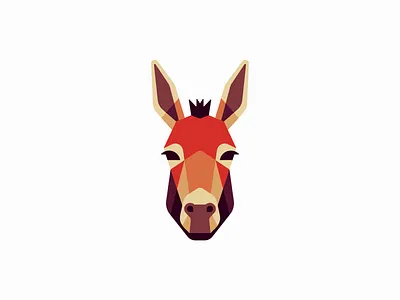 Geometric Donkey Logo animal branding cute design donkey emblem farm gaming geometric icon identity illustration logo low poly mark nature premium sports symbol vector