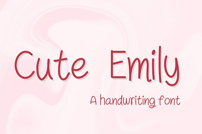 Cute Emily brand branding branding logo design designer font design graphic design handwriting illustration logo motion graphics