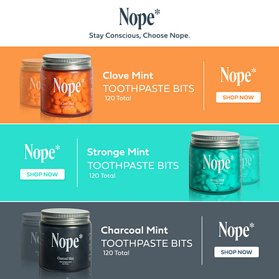 Nope (Carousel) Design brand branding carousel charcoal colors design mint nope shopnow style ui website