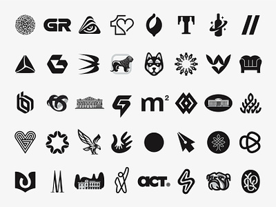 Complete set of logos for Georgian Brands branding design identity illustration logo logotype mark symbol