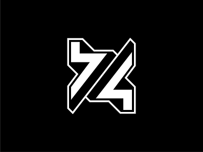 3D Number 74 Ambigram Logo 3d 74 74 logo ambigram design icon logo modern logo monogram negative space number 74 pictorial mark retro simple logo