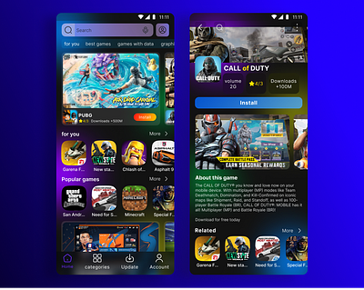 Game store 🎮 app design design ui ui design uiux ux ux design