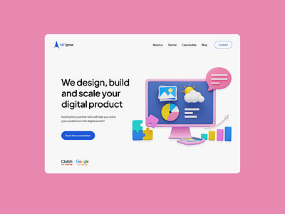 Landing Page design ui ux